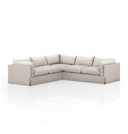 Habitat Slipcover 3-Piece Sectional, 111"