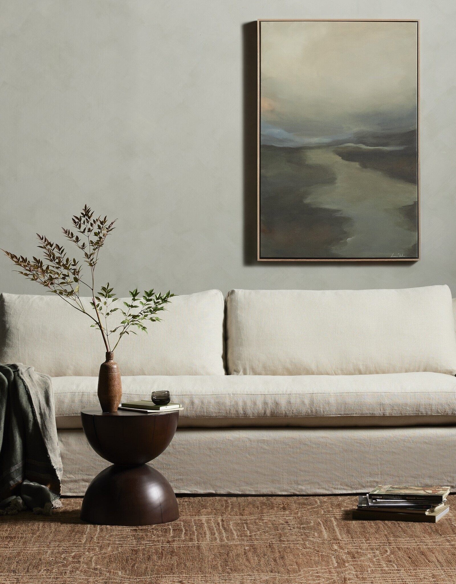 Monette Slipcover Sofa in Brussels Natural-94"