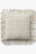 Loloi Ivory Pillow, 18x18"