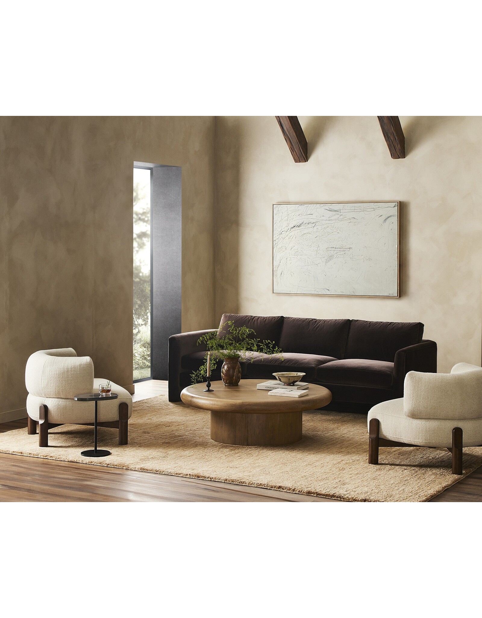 Katya Sofa, Surrey Cocoa - 95"