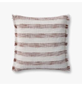 Loloi Pillow - Rust/Ivory, 22x22