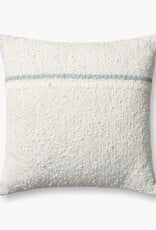 Loloi Pillow Ivory / Blue, 22x22"
