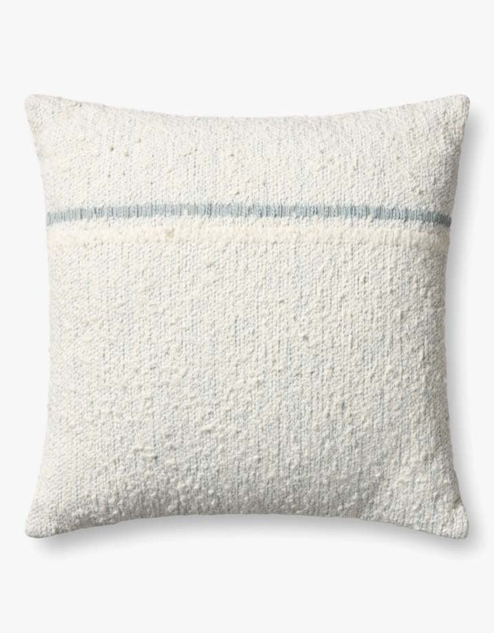 Loloi Pillow Ivory / Blue, 22x22"