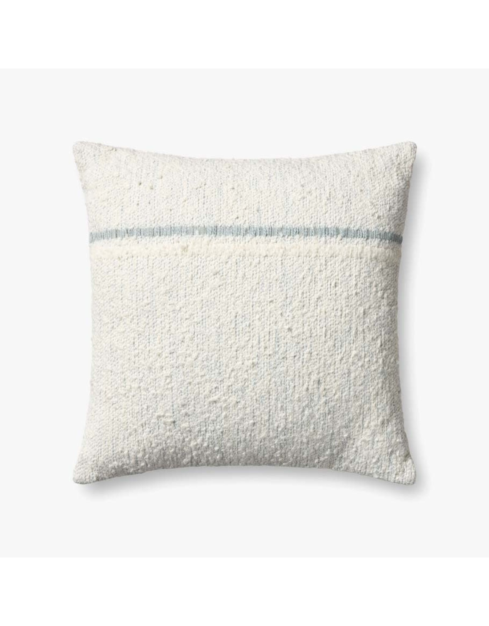 Loloi Pillow - Ivory / Blue, 22x22