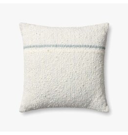 Loloi Pillow - Ivory / Blue, 22x22