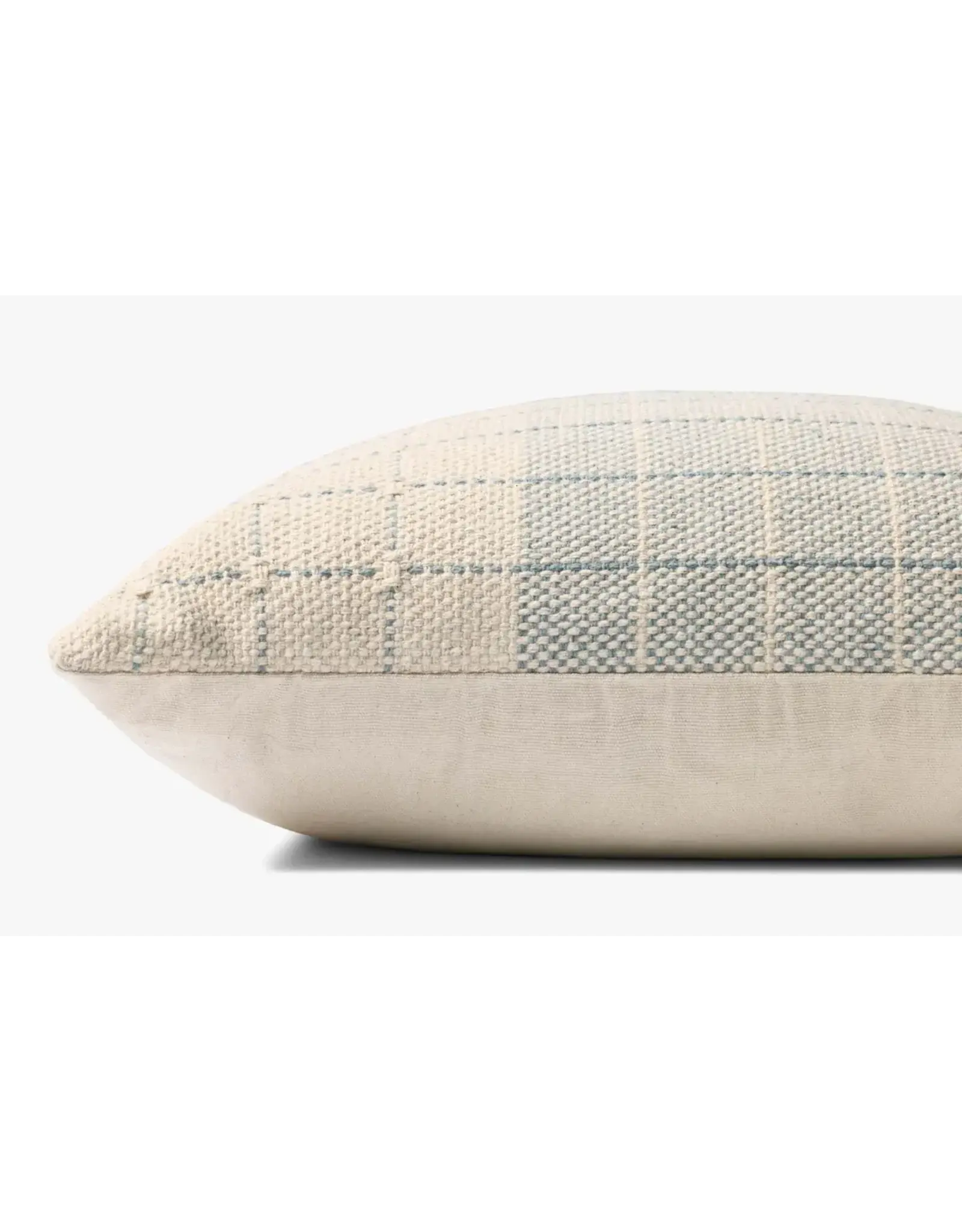 Loloi Pillow - Blue / Natural, 22x22
