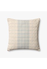 Loloi Pillow - Blue / Natural, 22x22
