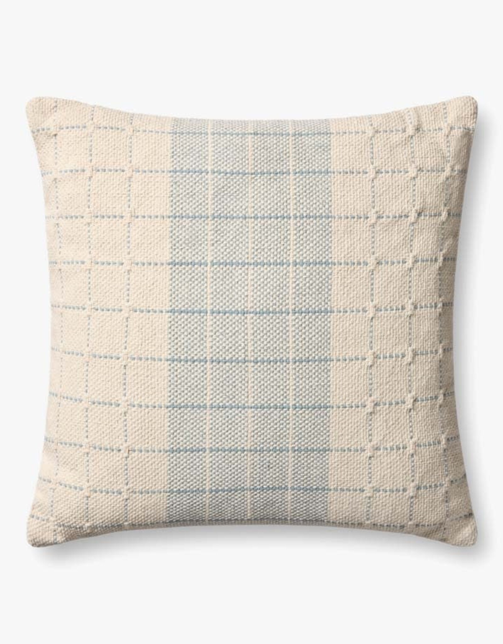 Loloi Pillow Blue / Natural, 22x22"