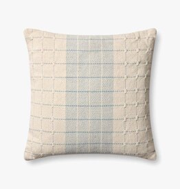 Loloi Pillow Blue / Natural, 22x22"