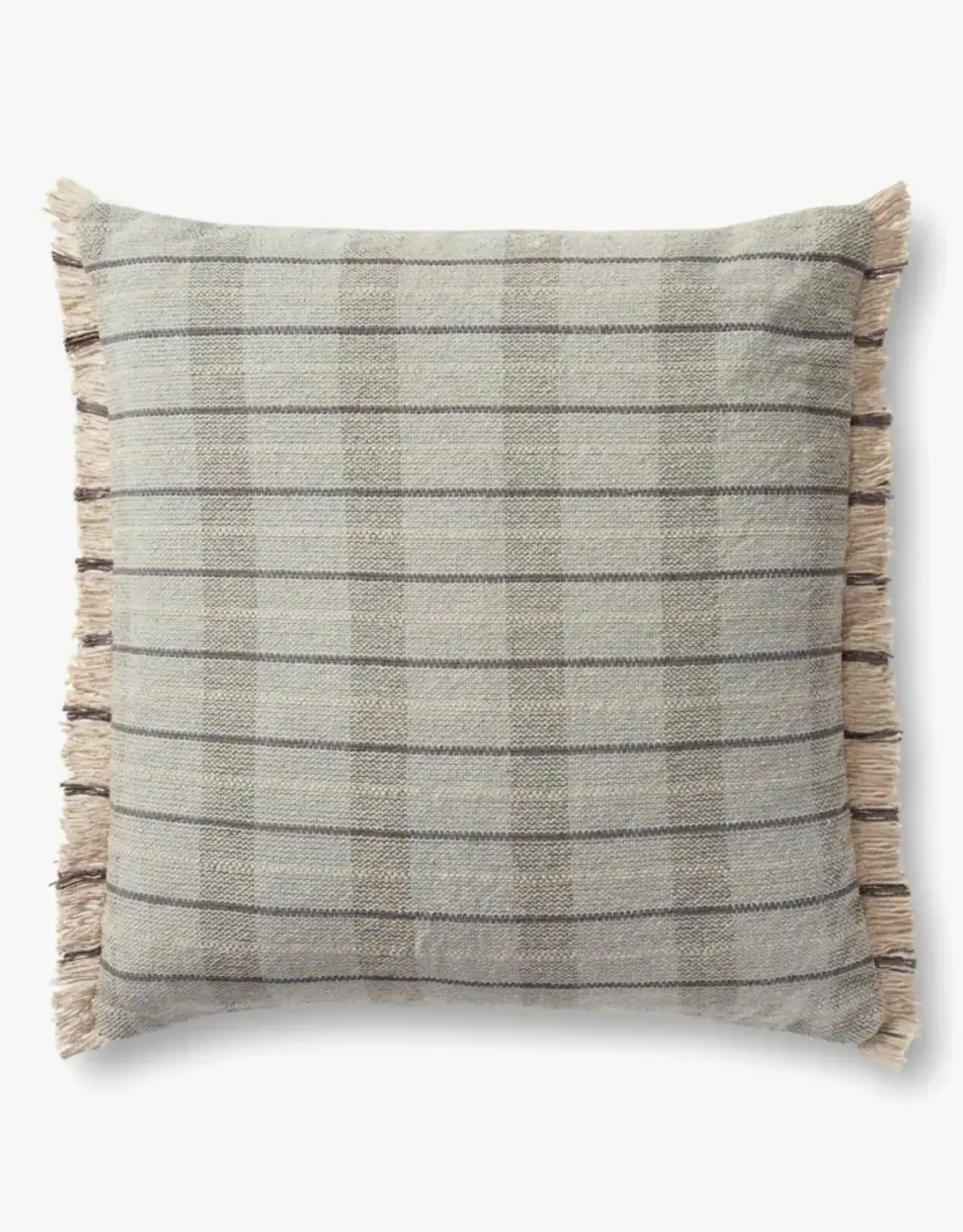 Magnolia Home by Joanna Gaines × Loloi Riley Pillow, Sage / Natural 22x22"