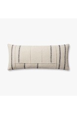 Magnolia Home by Joanna Gaines × Loloi Susanna Pillow - Ivory / Charcoal, 22x22"
