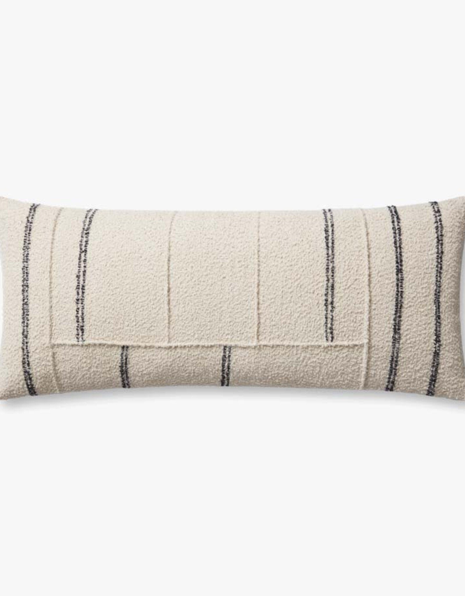 Magnolia Home by Joanna Gaines × Loloi Susanna Pillow - Ivory / Charcoal, 22x22"