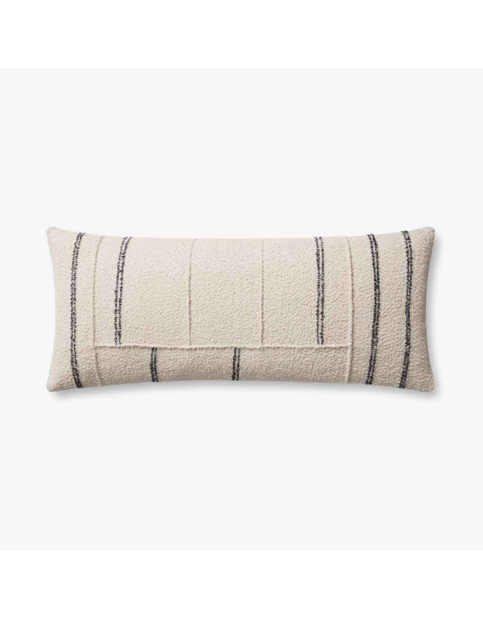 Magnolia Home by Joanna Gaines × Loloi Susanna Pillow - Ivory / Charcoal, 22x22"