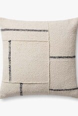 Magnolia Home by Joanna Gaines × Loloi Susanna Pillow - Ivory / Charcoal, 22x22"
