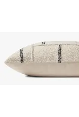 Magnolia Home by Joanna Gaines × Loloi Susanna Pillow - Ivory / Charcoal, 22x22"