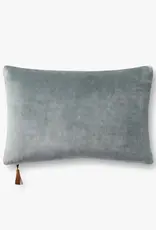 Magnolia Home by Joanna Gaines × Loloi Pillow - Denim / Tan, 13x21"