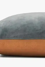 Magnolia Home by Joanna Gaines × Loloi Pillow - Denim / Tan, 13x21"