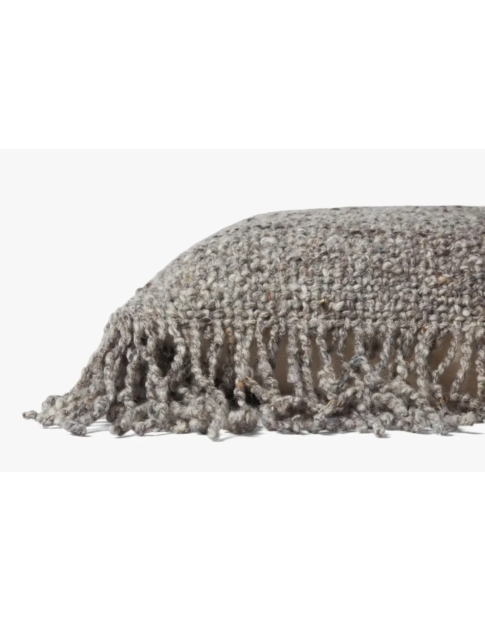Loloi Fringe Edge Pillow - Beige, 18 x 18