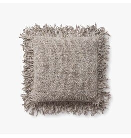 Loloi Fringe Edge Pillow - Beige, 18 x 18