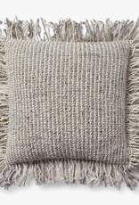 Loloi Fringe Edge Pillow - Ivory / Beige, 22x22