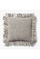Loloi Fringe Edge Pillow - Ivory / Beige, 22x22