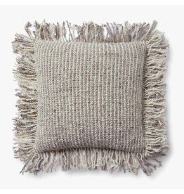Loloi Fringe Edge Pillow - Ivory / Beige, 22x22