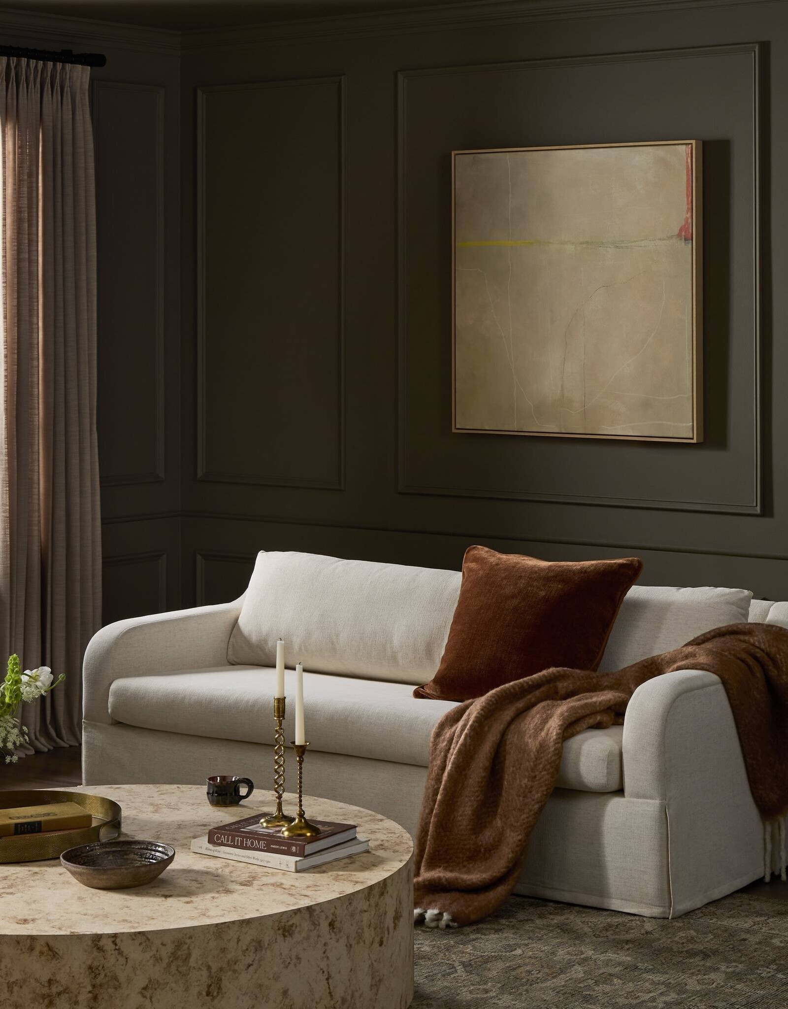 Ulla Sleeper Sofa, Crypton Nomad Snow - 82"