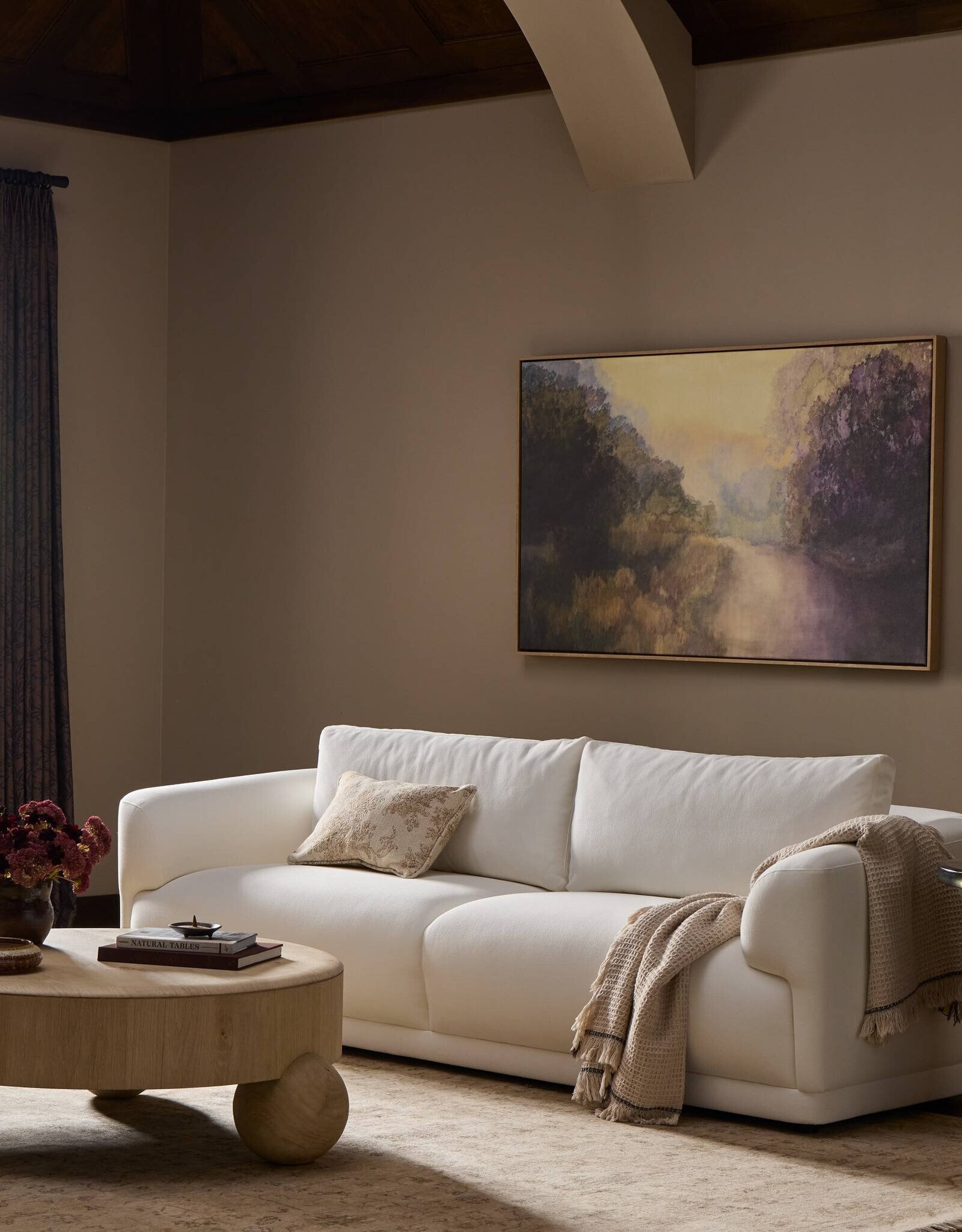 Paulette Sofa, Crypton Nomad Marshmallow - 93"