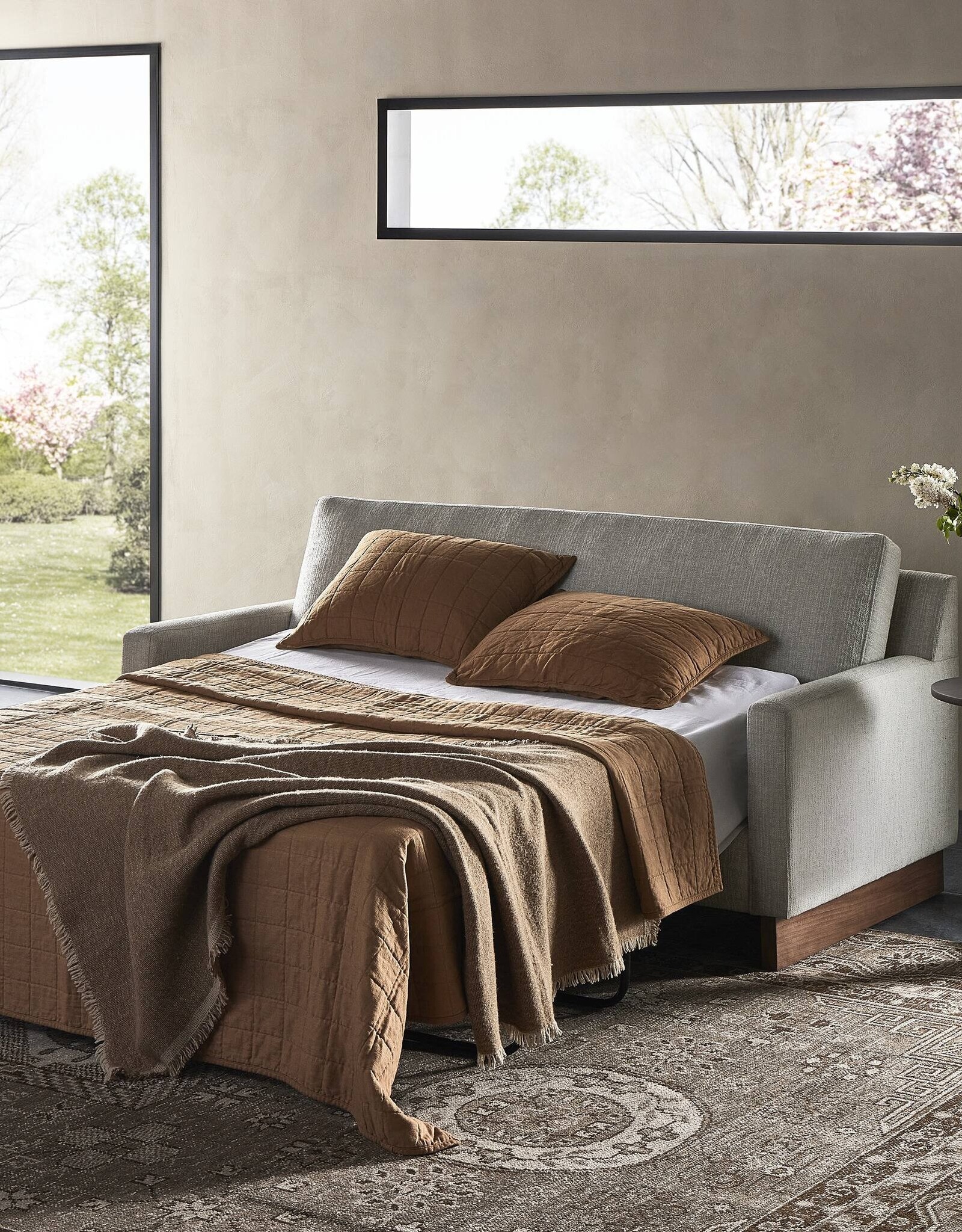 Marquez Sleeper Sofa, Alameda Snow -76"