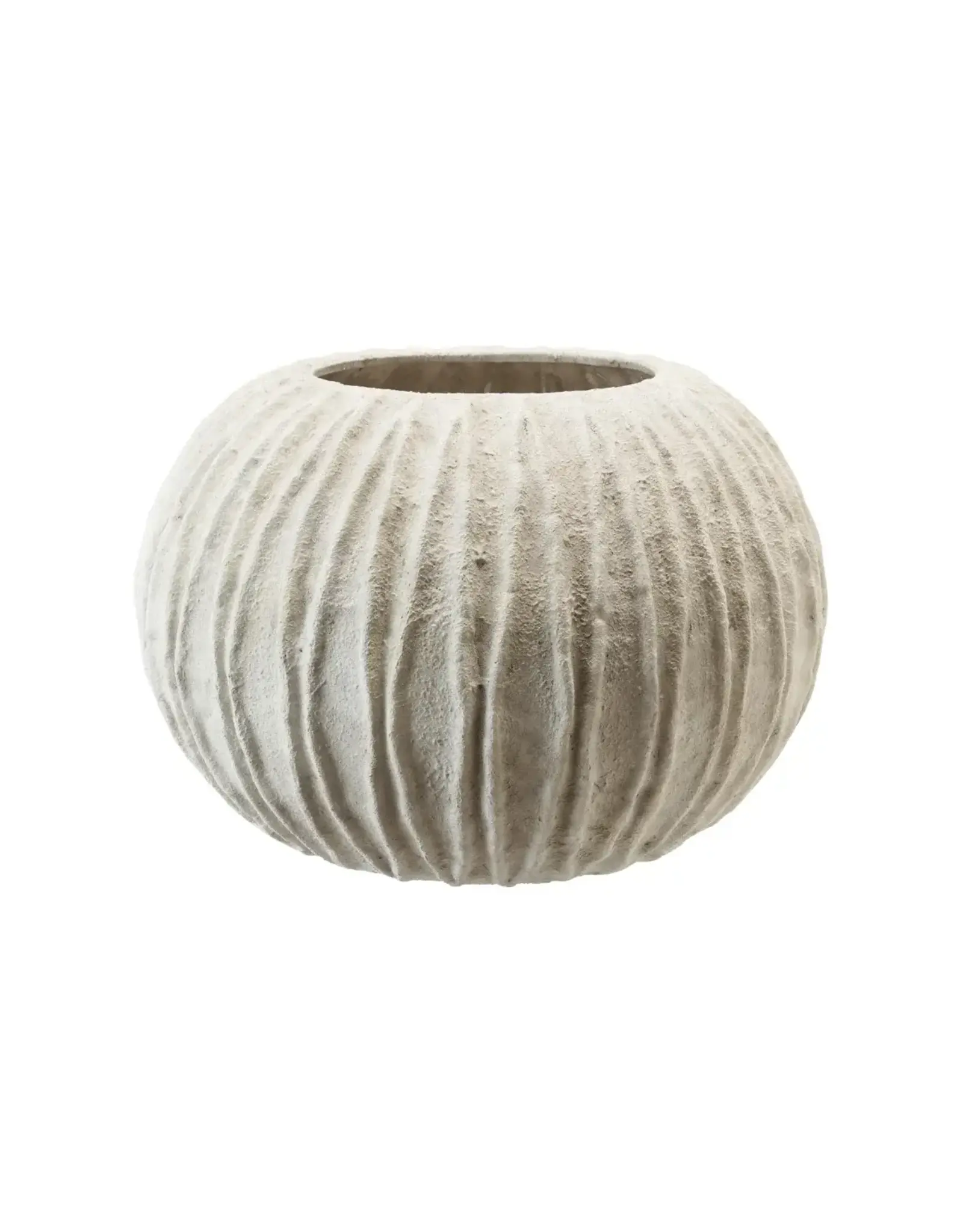 Textured Composite Resin Planter/Vase, Antique White