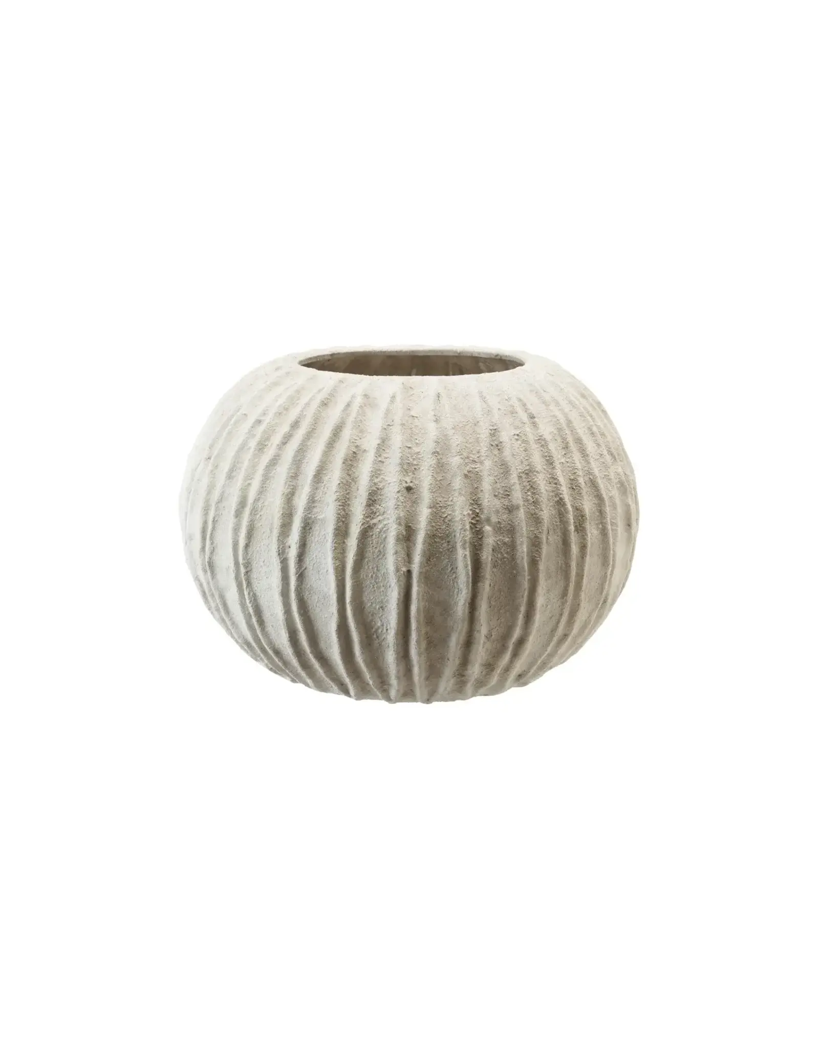 Textured Composite Resin Planter/Vase, Antique White