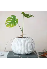 Textured Composite Resin Planter/Vase, Antique White