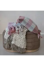 Woven New Zealand Wool Blend Shag Throw w/ Fringe