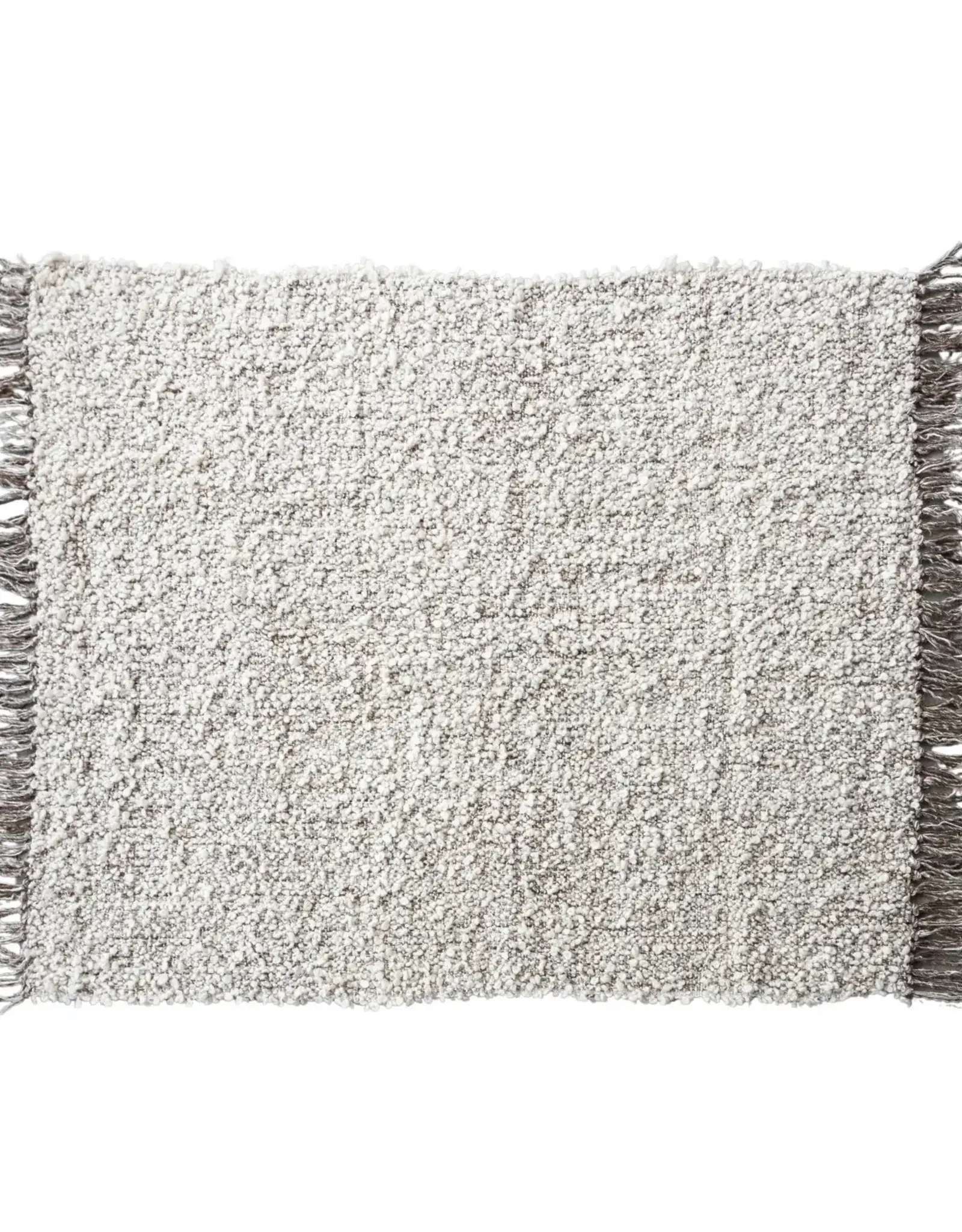 Woven New Zealand Wool Blend Shag Throw w/ Fringe