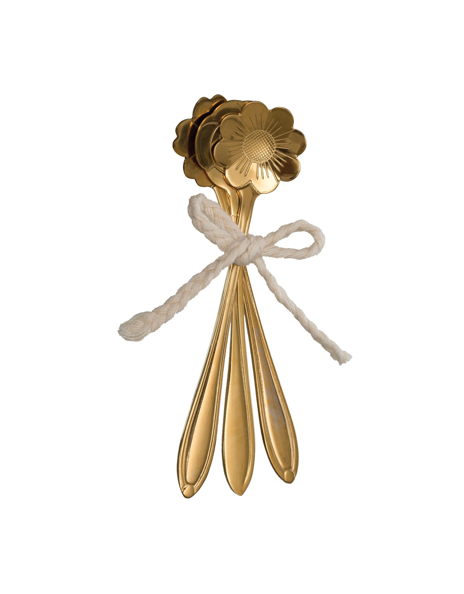 Stainless Steel Flower Shaped Spoons, Set of 3