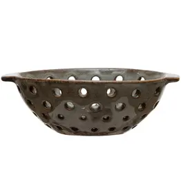 Stoneware Berry Bowl with Glaze