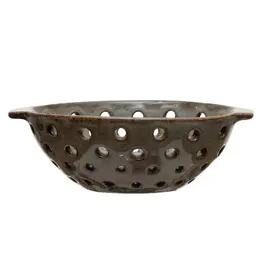 Stoneware Berry Bowl with Glaze