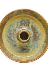 Stoneware Dish with Toothpick Holder with Glaze