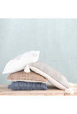 Stonewashed Silk & Cotton Pillow - Charcoal, 18X18
