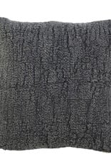 18" Stonewashed Silk & Woven Cotton Pillow, Polyester Fill