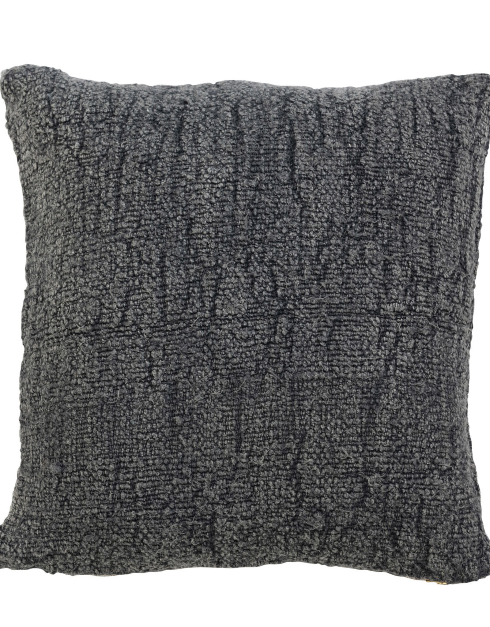 18" Stonewashed Silk & Woven Cotton Pillow, Polyester Fill