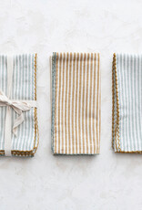 Cotton Napkins w/ Stripes, 2 Colours, Set of 4