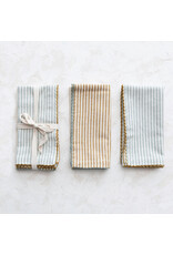 Cotton Napkins w/ Stripes, 2 Colours, Set of 4