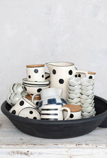 Decorative Vintage Reproduction Clay Dahi Bowl, Black