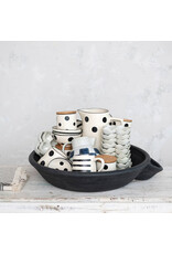 Decorative Vintage Reproduction Clay Dahi Bowl, Black