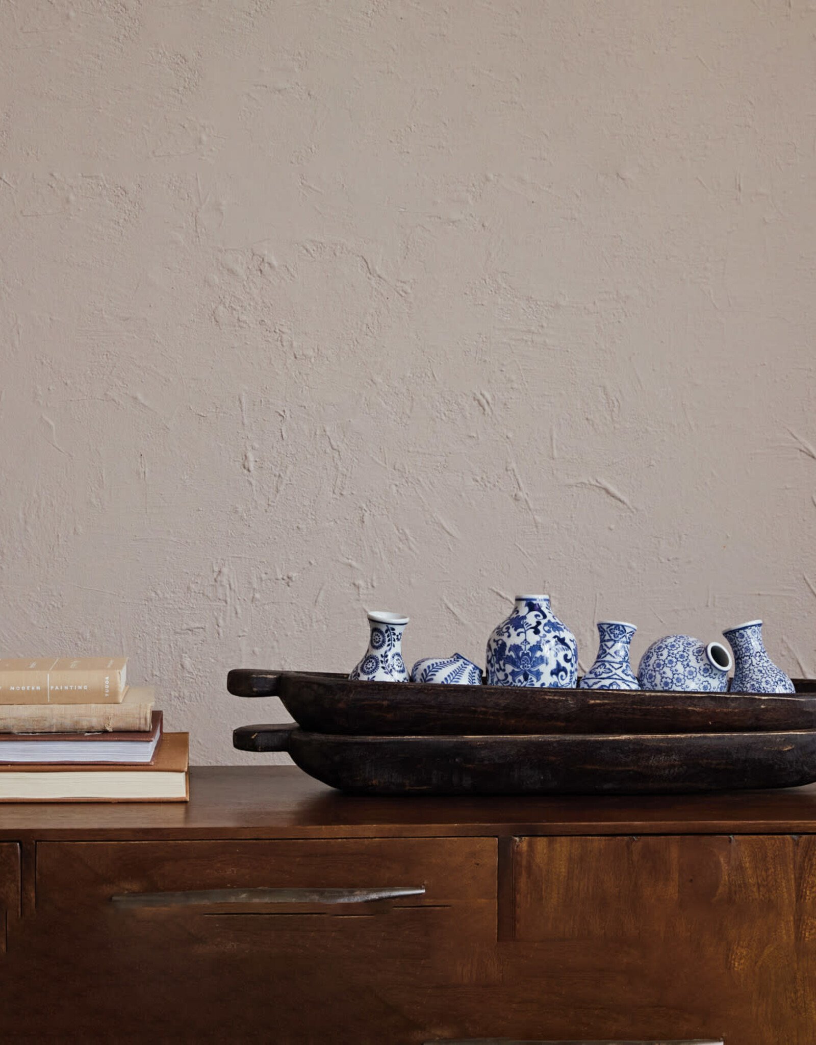 Found Decorative Wood Trug w/ Handles
