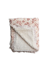Woven Cotton Printed Throw w/ Sherpa Back, 60x50