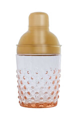 14 oz. Stainless Steel & Hand-Blown Glass Hobnail Cocktail Shaker