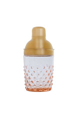 14 oz. Stainless Steel & Hand-Blown Glass Hobnail Cocktail Shaker