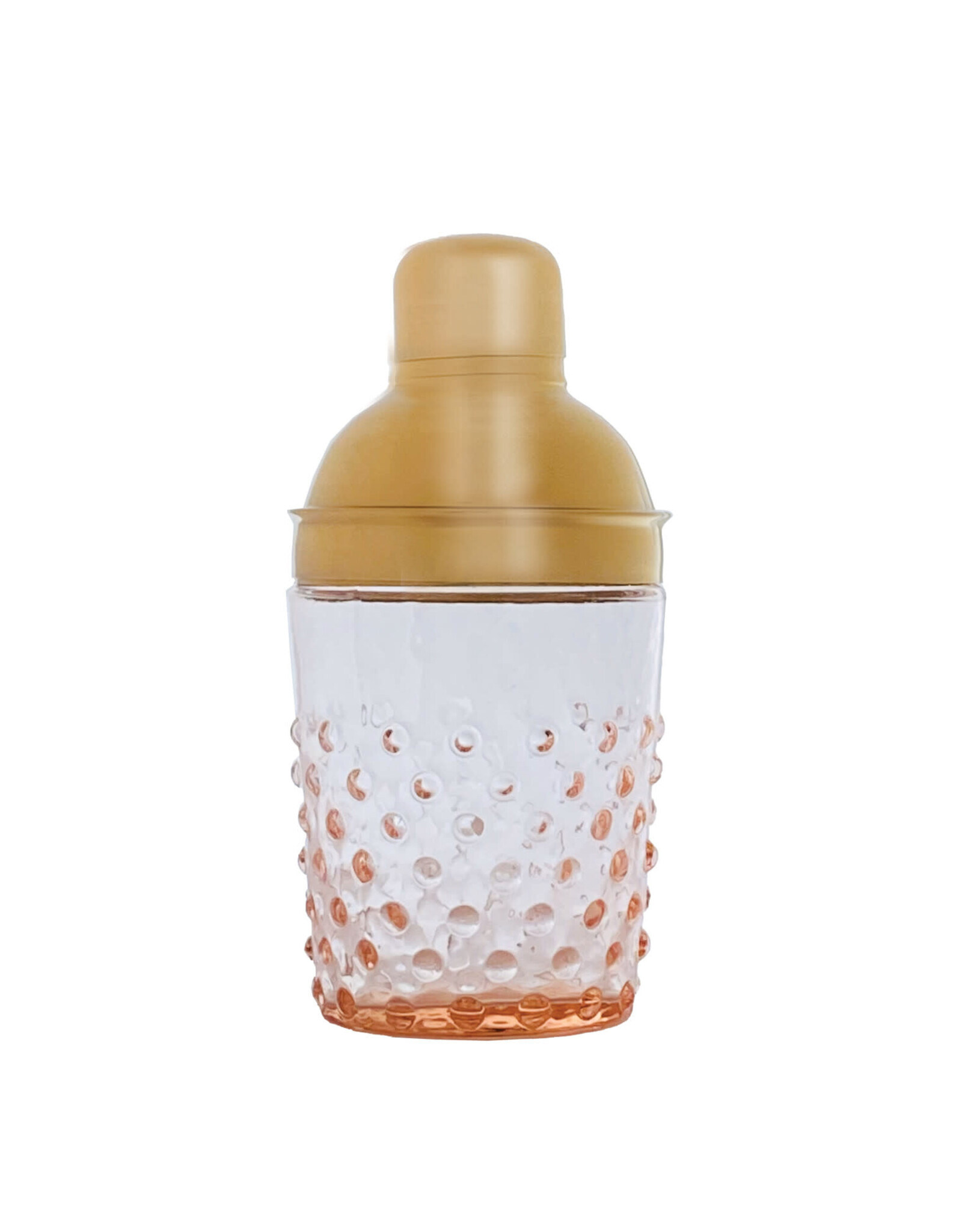 14 oz. Stainless Steel & Hand-Blown Glass Hobnail Cocktail Shaker